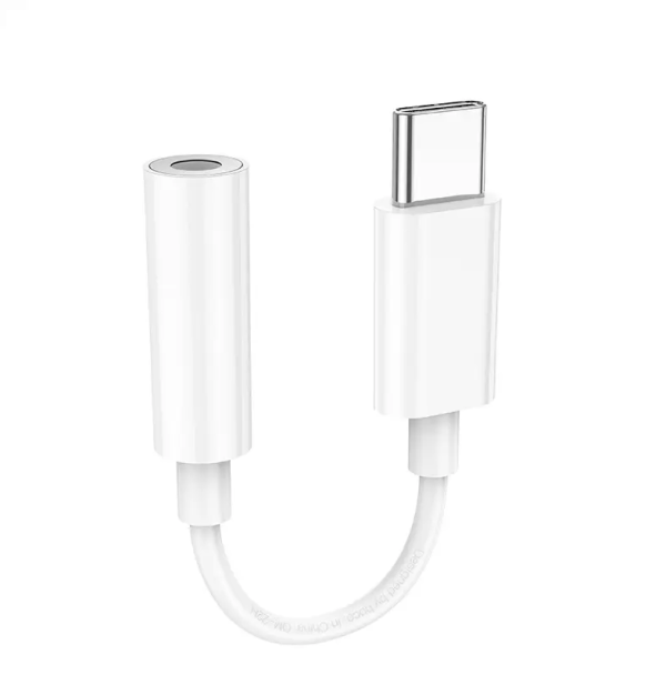Аудіокабель HOCO LS35 Type-C to 3.5mm female, ABS, 0.08m, White (6931474790767)