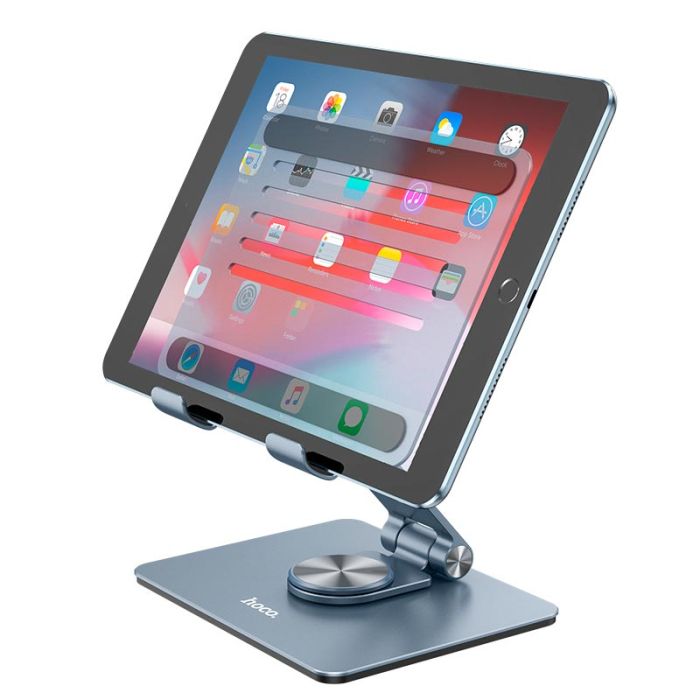 Підставка для планшета HOCO PH52 Might metal rotating tablet desktop holder Metal Gray (6931474788979)