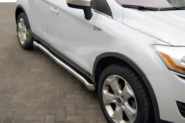 Боковые трубы (2 шт., нержавейка) для Ford Kuga 2008-2013 гг