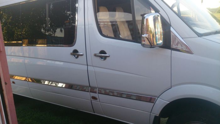 Хромированные Накладки на Зеркала (2 шт.) Хромированный пластик для Mercedes Sprinter W906 2006-2018 гг