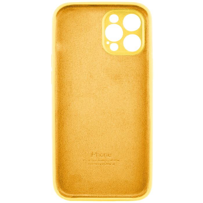 Чохол для смартфона Silicone Full Case AA Camera Protect for Apple iPhone 12 Pro Max 56,Sunny Yellow (FullAAi12PM-56)