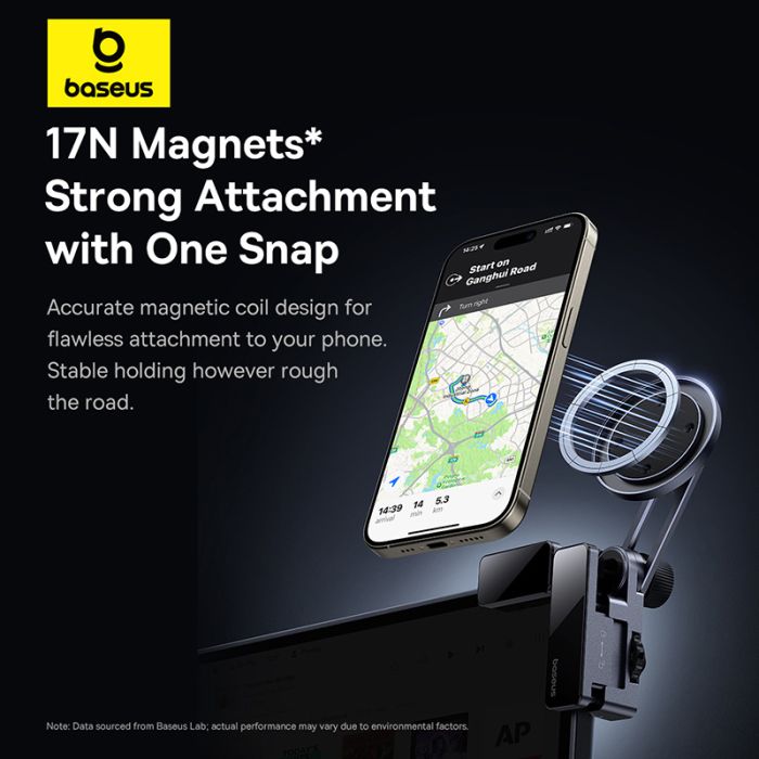 Автотримач для телефона Baseus MaxView Magnetic Car Mount for In-Vehicle Infotainment Screen Space Grey (C40180701813-00)