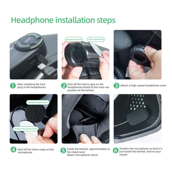 Мотогарнітура EJEAS Q8 Mesh, 6 райдерів, звук