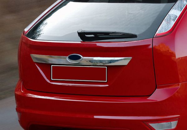 Накладка на крышку багажника (HB, нерж. сталь) для Ford Focus II 2008-2011 гг