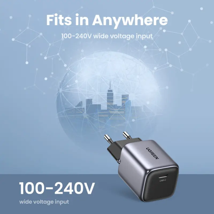 Мережевий зарядний пристрій UGREEN CD318 Nexode mini 20W Charger EU (UGR-90664) (UGR-90664)