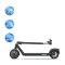 Електросамокат OKAI ES20-NEON Black 9", 300(600)W, 9.8Ah, 40km, 25km\h, 20%, NFC, App, 16kg (ES20-B)