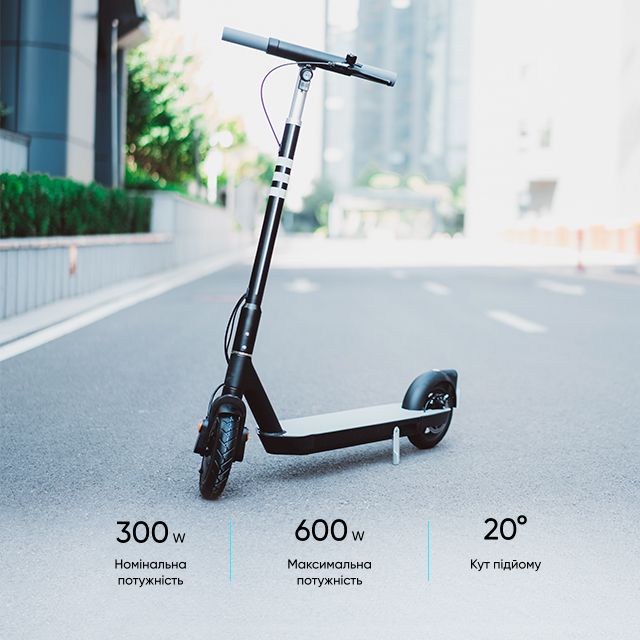 Електросамокат OKAI ES20-NEON Black 9", 300(600)W, 9.8Ah, 40km, 25km\h, 20%, NFC, App, 16kg (ES20-B)