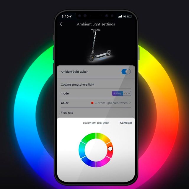 Електросамокат OKAI ES20-NEON Black 9", 300(600)W, 9.8Ah, 40km, 25km\h, 20%, NFC, App, 16kg (ES20-B)