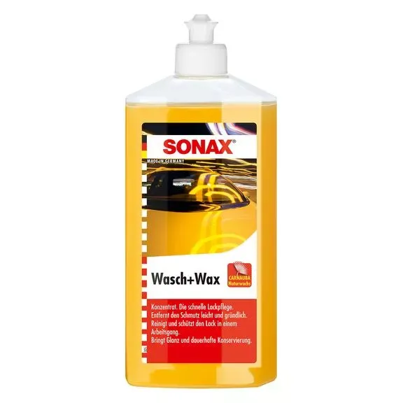 Шампунь для мийки автомобіля з воском 500 мл SONAX Wasch + Wax (313200)