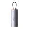 USB-хаб Baseus Metal Gleam Series 4-in-1 Multifunctional Type-C HUB Docking Station Gray（Type-C to USB3.0*4） (WKWG070013)