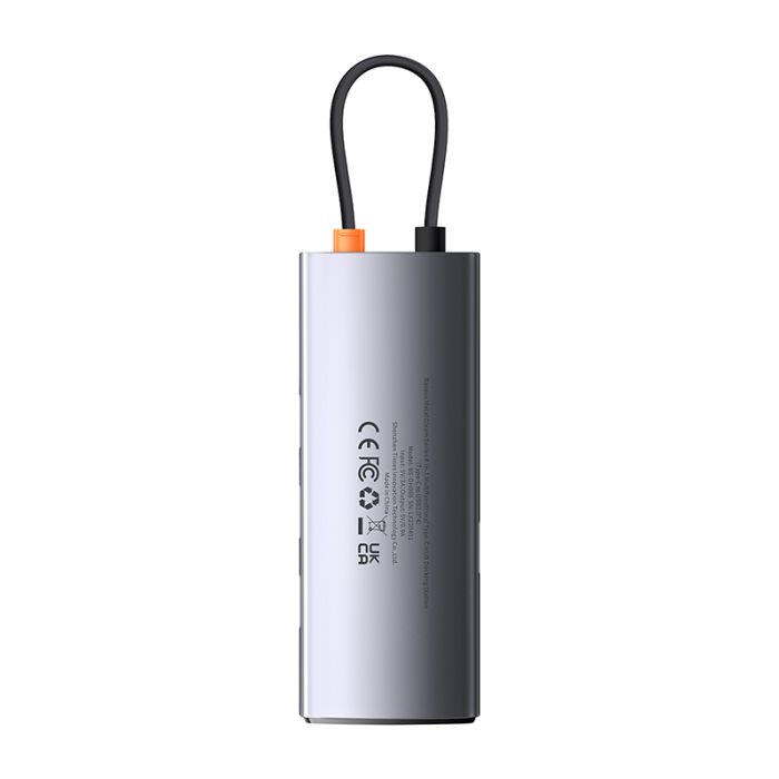 USB-хаб Baseus Metal Gleam Series 4-in-1 Multifunctional Type-C HUB Docking Station Gray（Type-C to USB3.0*4） (WKWG070013)