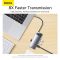 USB-хаб Baseus Metal Gleam Series 4-in-1 Multifunctional Type-C HUB Docking Station Gray（Type-C to USB3.0*4） (WKWG070013)