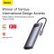 USB-хаб Baseus Metal Gleam Series 4-in-1 Multifunctional Type-C HUB Docking Station Gray（Type-C to USB3.0*4） (WKWG070013)