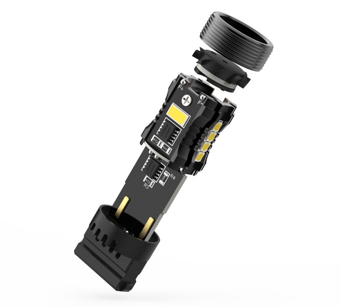 Комплект светодиодных ламп Infolight P27/7W (3157) Canbus Red