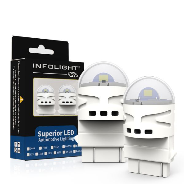 Комплект светодиодных ламп Infolight P27/7W (3157) Red