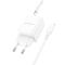 Мережевий зарядний пристрій з кабелем BOROFONE BA70A Quick three-port PD20W(1C2A) charger set(C to iP) White (6941991101410)