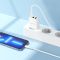 Мережевий зарядний пристрій з кабелем BOROFONE BA70A Quick three-port PD20W(1C2A) charger set(C to iP) White (6941991101410)