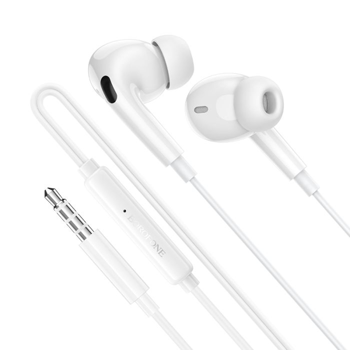Навушники дротові BOROFONE BM100 Pro (3.5mm) White (6941991121760)
