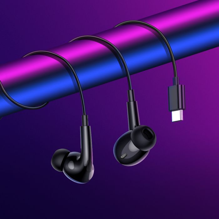 Навушники дротові BOROFONE BM100 Pro (Type-C) Black (6941991121777)