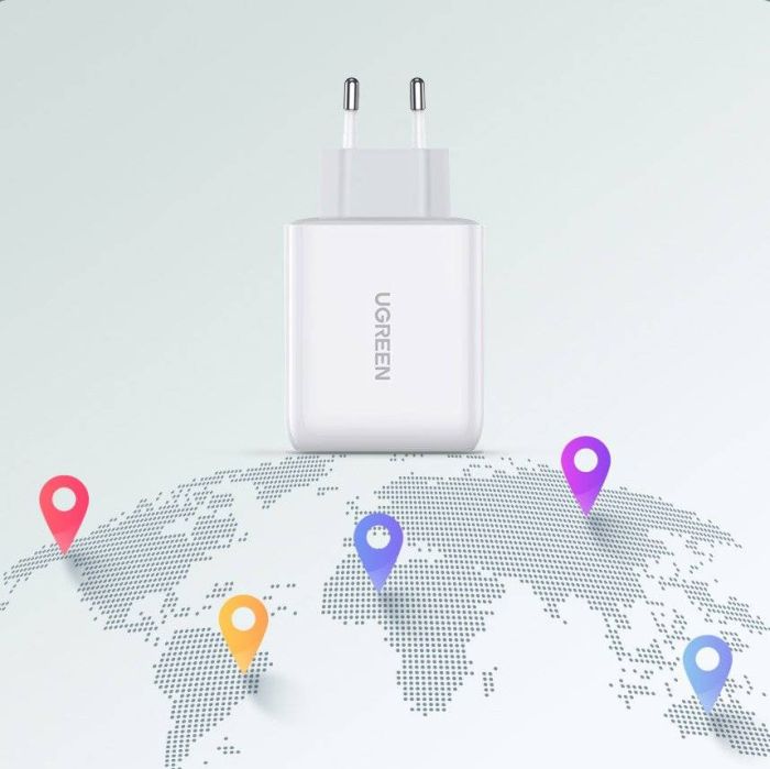 Мережевий зарядний пристрій UGREEN CD170 38W USB-C Wall Charger EU (White) (UGR-60468) (UGR-60468)