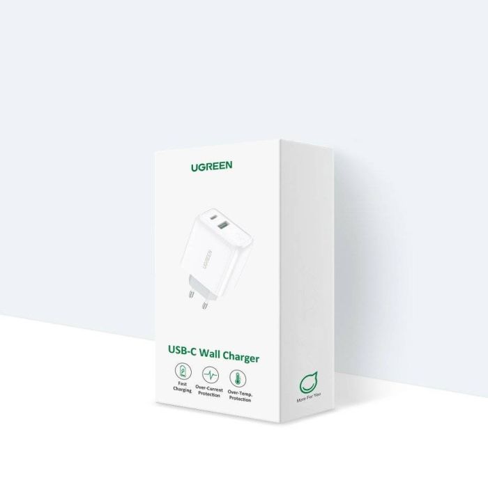 Мережевий зарядний пристрій UGREEN CD170 38W USB-C Wall Charger EU (White) (UGR-60468) (UGR-60468)