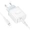 Мережевий зарядний пристрій з кабелем BOROFONE BA99A Breeze single port PD20W charger set(C to iP) White (6941991121364)