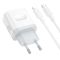 Мережевий зарядний пристрій з кабелем BOROFONE BA99A Breeze single port PD20W charger set(C to iP) White (6941991121364)