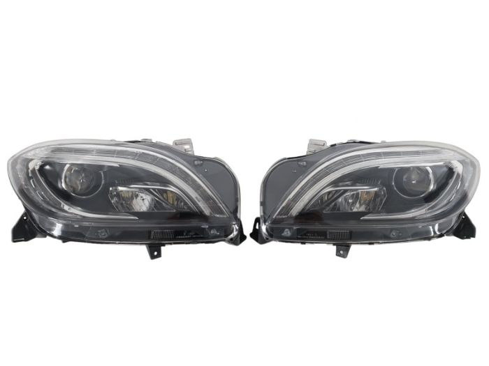 Передние фары (Bi-Xenon) оригинал комплектные на Mercedes-Benz ML-Class W166 2011-2015 года.