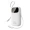 Зовнішній акумулятор Baseus EnerFill FC31 Digital Display Power Bank with 2 Built-in Cables 20000mAh 22.5W Moon White (P10082107213-00)