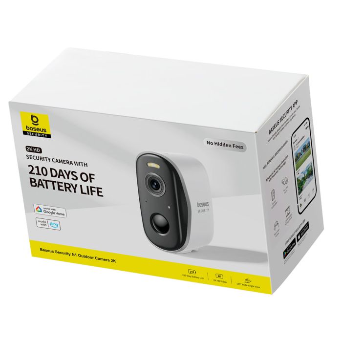 IP-камера відеоспостереження Baseus Security N1 Outdoor Camera 2K White (S0ST002130)