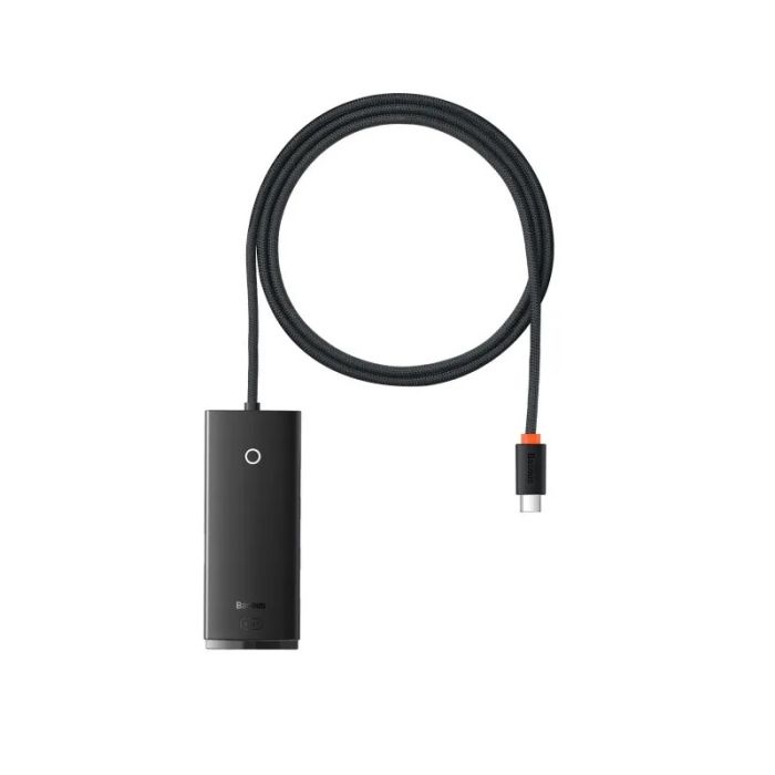 USB-хаб Baseus Lite Series 4-Port Type-C HUB Adapter (Type-C to USB 3.0*4 ) 1m Black (WKQX030401)