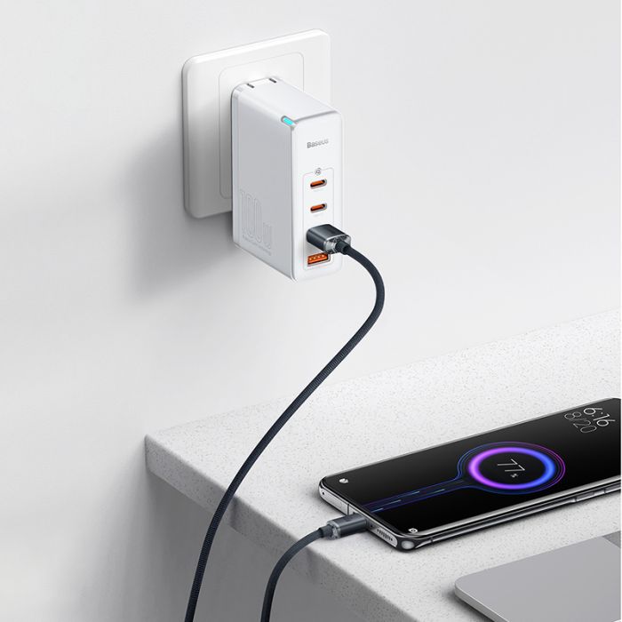 Кабель Baseus Crystal Shine Series Fast Charging Data Cable USB to Type-C 100W 2m Black (CAJY000501)