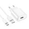 Мережевий зарядний пристрій з кабелем HOCO C109A(10.5W) Fighter single port charger set(Type-C) White (6942007656610)
