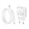 Мережевий зарядний пристрій з кабелем HOCO C109A(10.5W) Fighter single port charger set(Type-C) White (6942007656610)