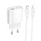 Мережевий зарядний пристрій HOCO C109A(PD20W+QC3.0) Fighter PD20W+QC3.0 charger set(C to iP) White (6942007656726)