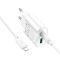 Мережевий зарядний пристрій HOCO C109A(PD20W+QC3.0) Fighter PD20W+QC3.0 charger set(C to iP) White (6942007656726)