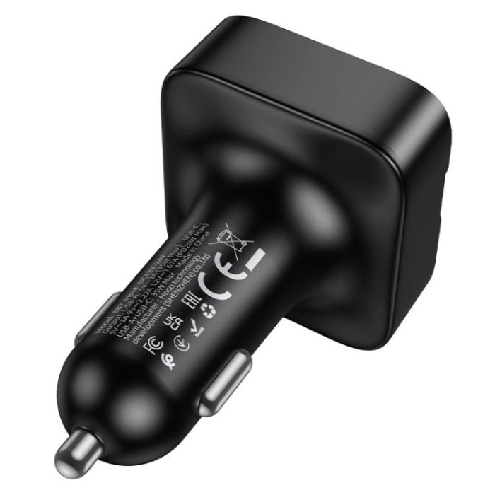 АЗП з FM-модулятором HOCO E87 Delta 35W(1A1C) car BT FM transmitter (6942007658980)