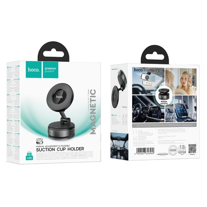 Автотримач для телефона HOCO H86 Dragon manual suction cup magnetic holder(universal) (6942007658560)
