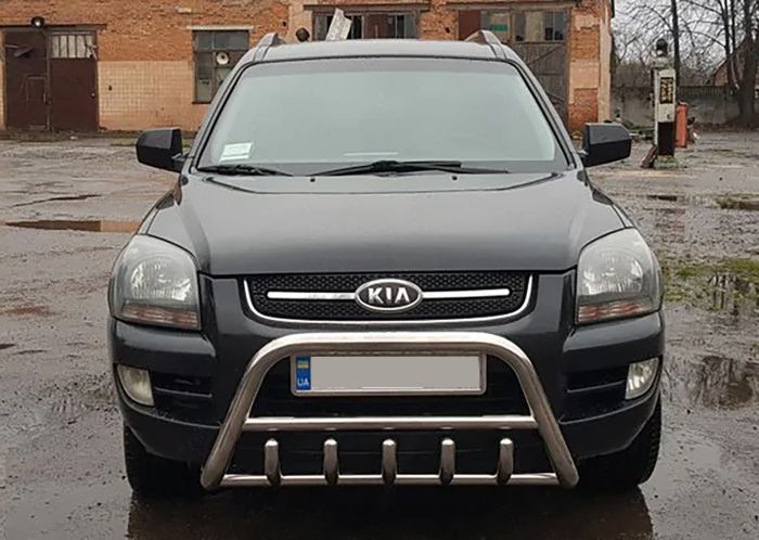 Кенгурятник WT003 (нержавейка) для Kia Sportage 2004-2010 гг