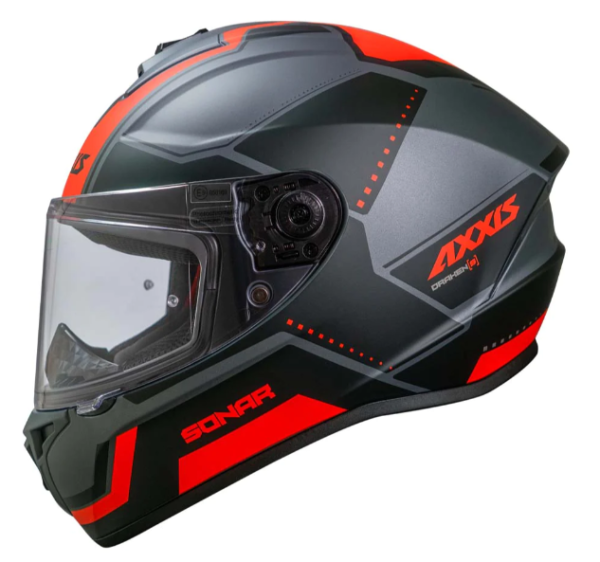 Мотошолом AXXIS DRAKEN S Sonar B5 Matt Red M