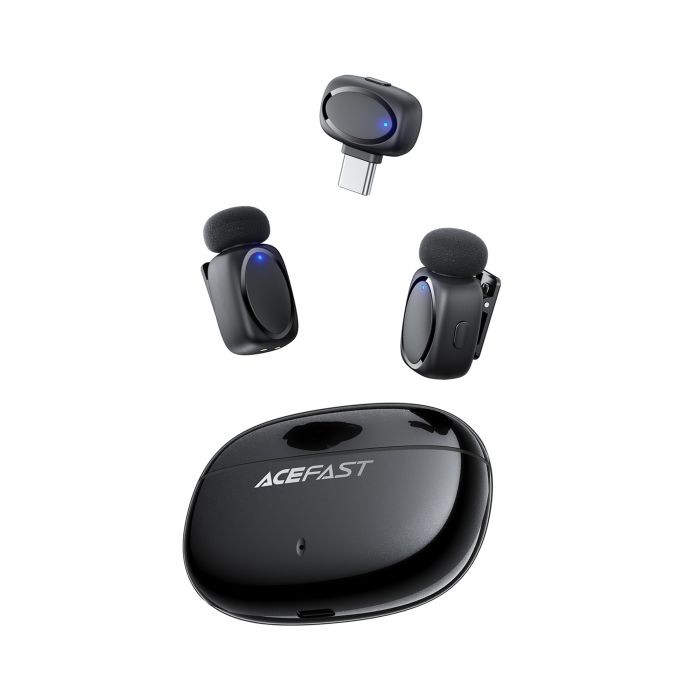 Бездротова мікрофонна система ACEFAST R2 dual-mic (Type-C) Black (6974316284901)