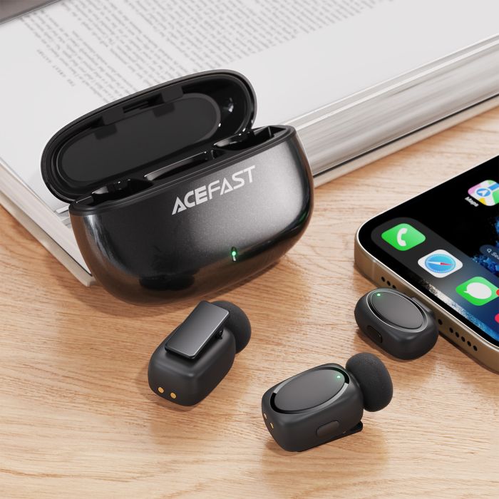 Бездротова мікрофонна система ACEFAST R2 dual-mic (Type-C) Black (6974316284901)
