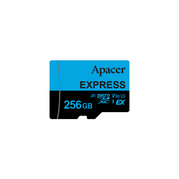 Карта пам'яті microSDXC  (UHS-1 U3) Apacer Express 256Gb class 10 V30 A1  Read/Write:810/700 MB/sec (Compatible with Nintendo Switch 2) (AP256GMCEXG3X17-RA)