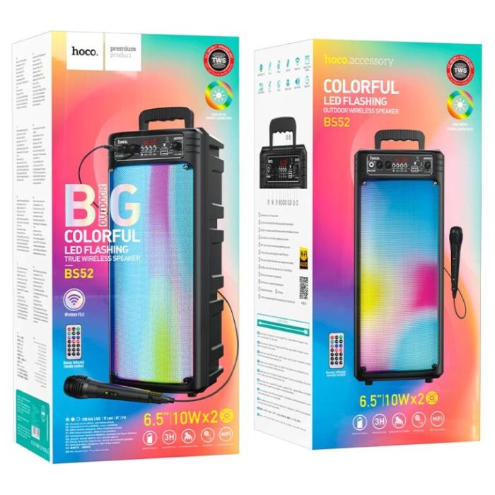 Портативна колонка HOCO BS52 Billowing outdoor BT speaker Black (6931474780799)