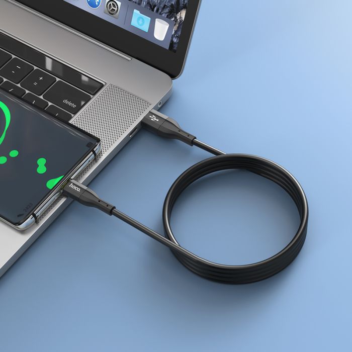 Кабель Hoco X72 Creator silicone charging data cable for Type-C Black (6931474761798)