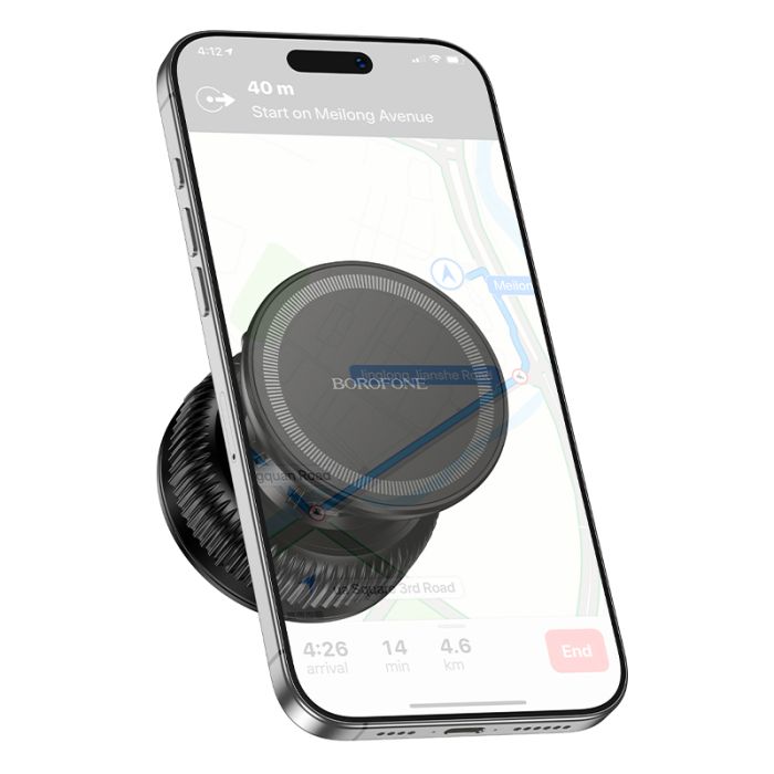 Автотримач для телефона BOROFONE BH139 Rider vacuum suction cup magnetic holder(universal) (6941991124815)