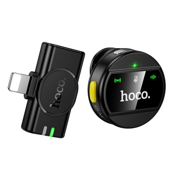 Бездротова мікрофонна система HOCO L21 Charm magnetic (Lightning) Black (6942007663137)