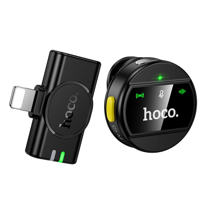 Бездротова мікрофонна система HOCO L21 Charm magnetic (Lightning) Black (6942007663137)
