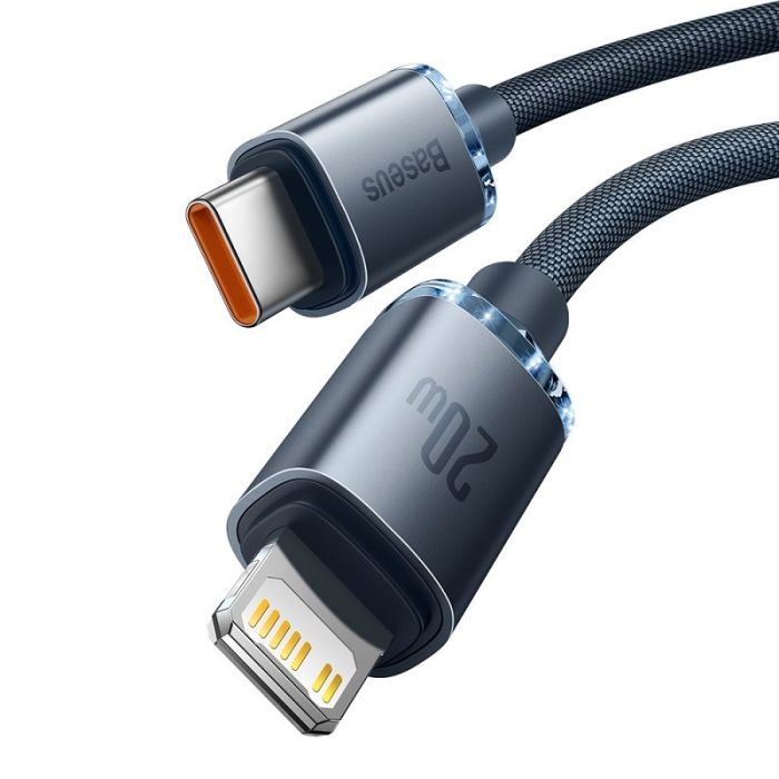 Кабель Baseus Crystal Shine Series Fast Charging Data Cable Type-C to iP 20W 2m Black (CAJY000301)