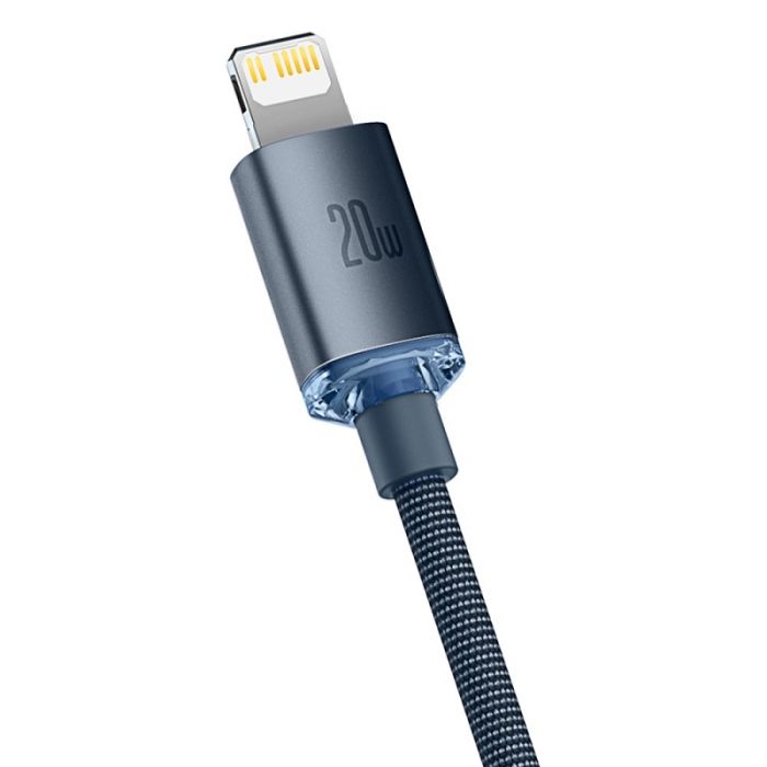 Кабель Baseus Crystal Shine Series Fast Charging Data Cable Type-C to iP 20W 2m Black (CAJY000301)